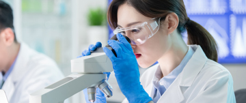 Woman working in lab on generics medicines research