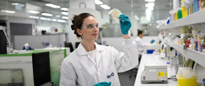 Woman scientist working in a laboratory