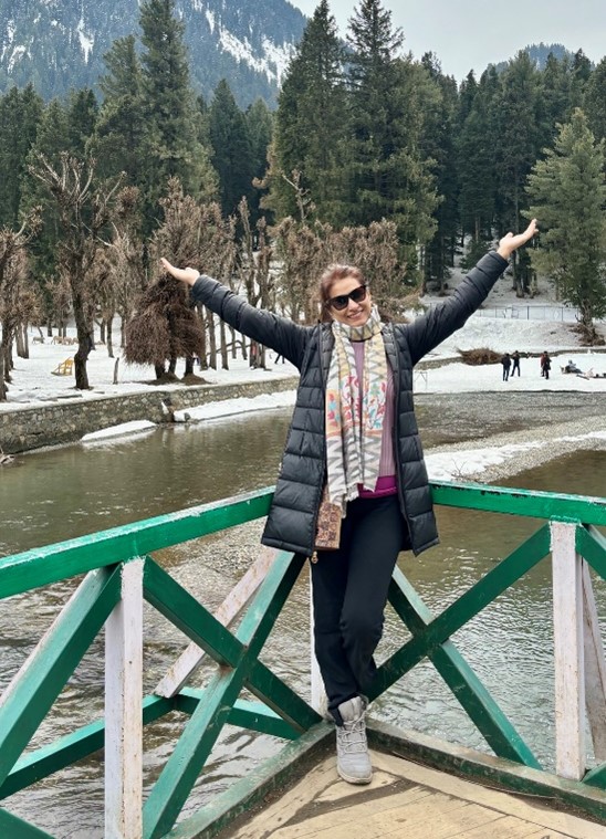 Navdeep enjoying her time at Kashmir Valley, India 